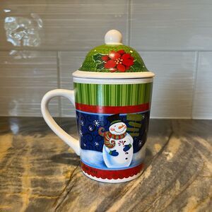 Christmas mug with lid